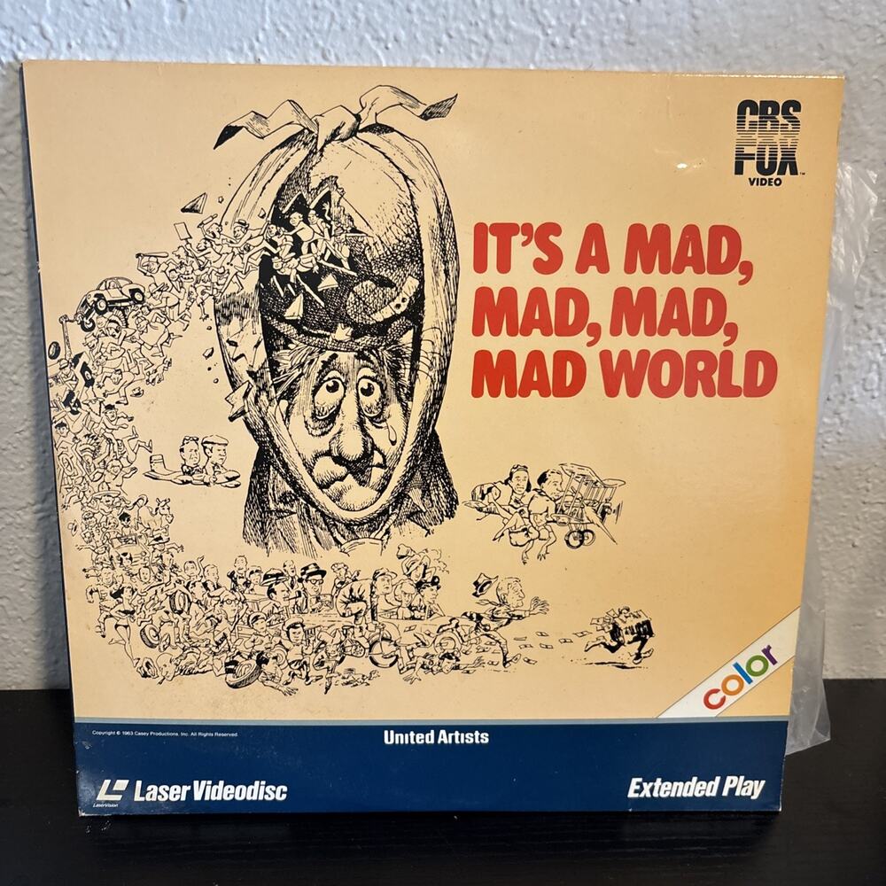 It's A Mad, Mad, Mad, Mad World Laserdisc - (Mickey Rooney) - 1983 CBS Fox Video